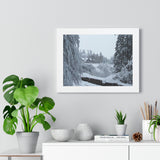 Dunans Castle in Snow, Framed