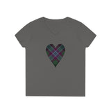 Dunans Rising Heart - Ladies' V-Neck T-Shirt