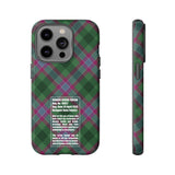 Dunans Rising Tartan, with Official Tartan Stamp, Tough Cases