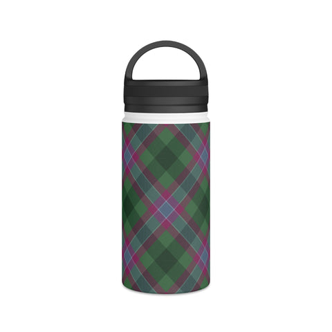 Dunans Rising Tartan Stainless Steel Water Bottle, Handle Lid