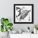 Commemorative Map of Dunans Castle and Woodland, Framed