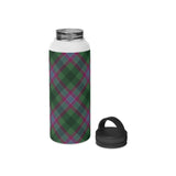 Dunans Rising Tartan Stainless Steel Water Bottle, Handle Lid