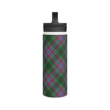 Dunans Rising Tartan Stainless Steel Water Bottle, Handle Lid