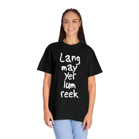 Lang May Yer Lum Reek Unisex Tee: Celebrating Scotland