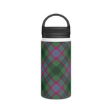 Dunans Rising Tartan Stainless Steel Water Bottle, Handle Lid