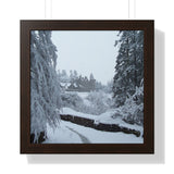 Dunans Castle in Snow, Framed