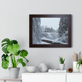 Dunans Castle in Snow, Framed