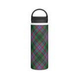 Dunans Rising Tartan Stainless Steel Water Bottle, Handle Lid