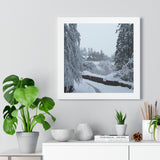 Dunans Castle in Snow, Framed