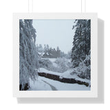 Dunans Castle in Snow, Framed