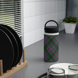 Dunans Rising Tartan Stainless Steel Water Bottle, Handle Lid