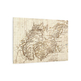 16th-Century Map of Dounens Metal Artwork
