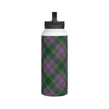 Dunans Rising Tartan Stainless Steel Water Bottle, Handle Lid