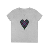 Dunans Rising Heart - Ladies' V-Neck T-Shirt