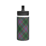 Dunans Rising Tartan Stainless Steel Water Bottle, Handle Lid