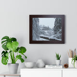 Dunans Castle in Snow, Framed