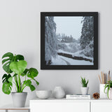 Dunans Castle in Snow, Framed