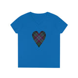 Dunans Rising Heart - Ladies' V-Neck T-Shirt