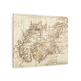 16th-Century Map of Dounens Metal Artwork