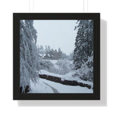 Dunans Castle in Snow, Framed