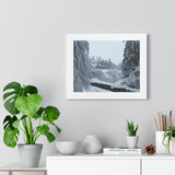 Dunans Castle in Snow, Framed