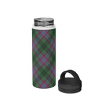 Dunans Rising Tartan Stainless Steel Water Bottle, Handle Lid
