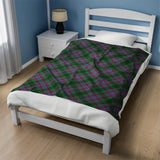 Dunans Rising Tartan Velveteen Plush Blanket