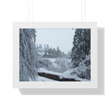 Dunans Castle in Snow, Framed