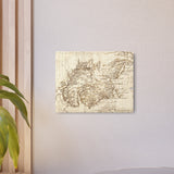 16th-Century Map of Dounens Metal Artwork