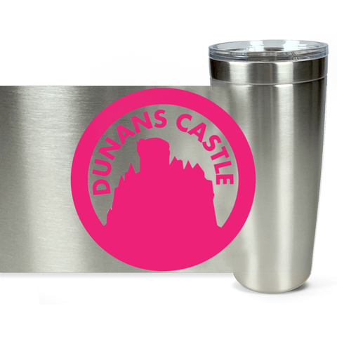 Dunans Castle Logo Pink Viking Tumbler