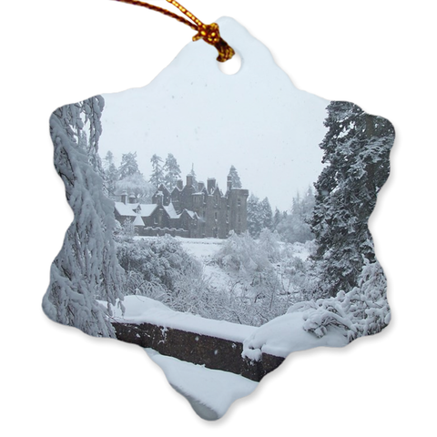 Dunans in Snow Porcelain Ornaments