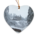 Dunans in Snow Porcelain Ornaments