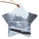 Dunans in Snow Porcelain Ornaments