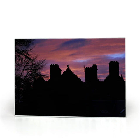 Castle at Sunset Glass Cutting Board