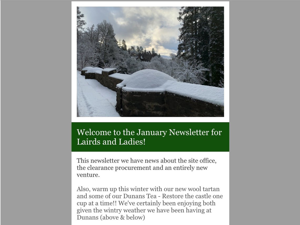 Monthly newsletter just published! | Scottish Laird