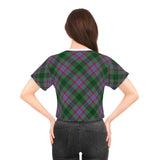 Personalised Dunans Rising Tartan Crop Tee