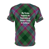 Personalised Lord Dunans Rising Tartan Tee Unisex Tee