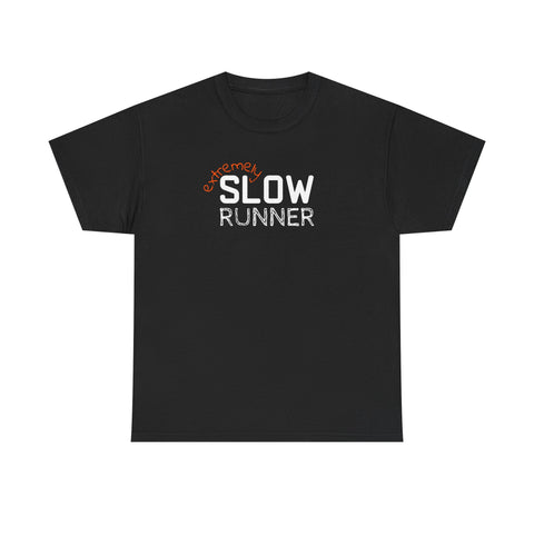 Extremely Slow Runner Unisex Heavy Cotton Tee - Motivational Running Shirt, Fitness Apparel, Casual Wear, Workout Gear, Gift for Runners