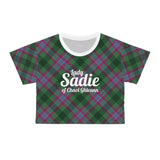 Personalised Dunans Rising Tartan Crop Tee