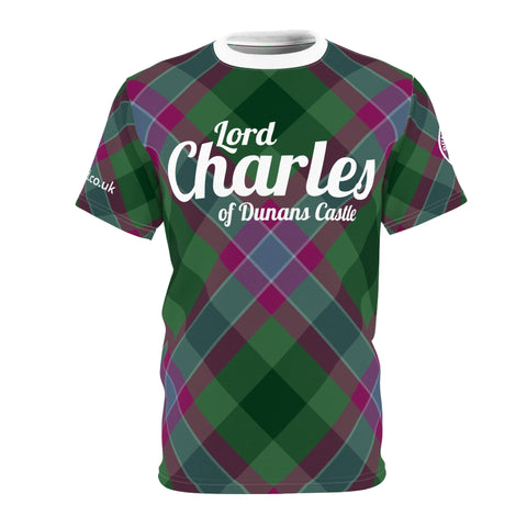 Personalised Lord Dunans Rising Tartan Tee Unisex Tee