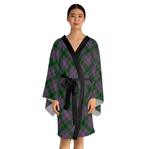 Dunans Rising Tartan Long Sleeve Kimono Robe