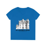 Let's Restore A Castle - Ladies' V-Neck T-Shirt