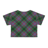 Personalised Dunans Rising Tartan Crop Tee