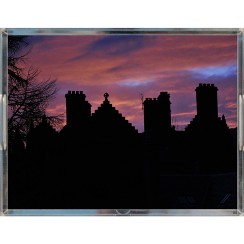Castle in Sunset Acrylic Tray