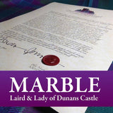Decorative Title: Laird & Lady of Dunans Castle - Scottish Laird