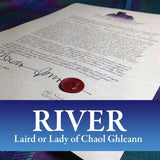Decorative Title: Laird or Lady of Chaol Ghleann - Scottish Laird
