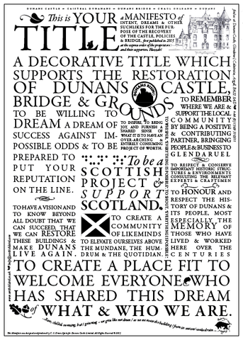 Our Manifesto - Scottish Laird
